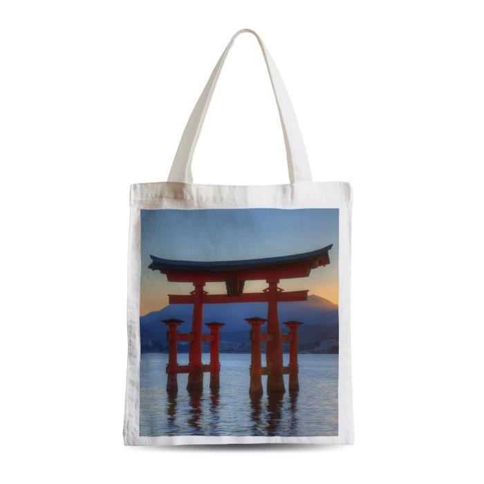 Large shopping bag beach student japan itsukushima tori shrine ...