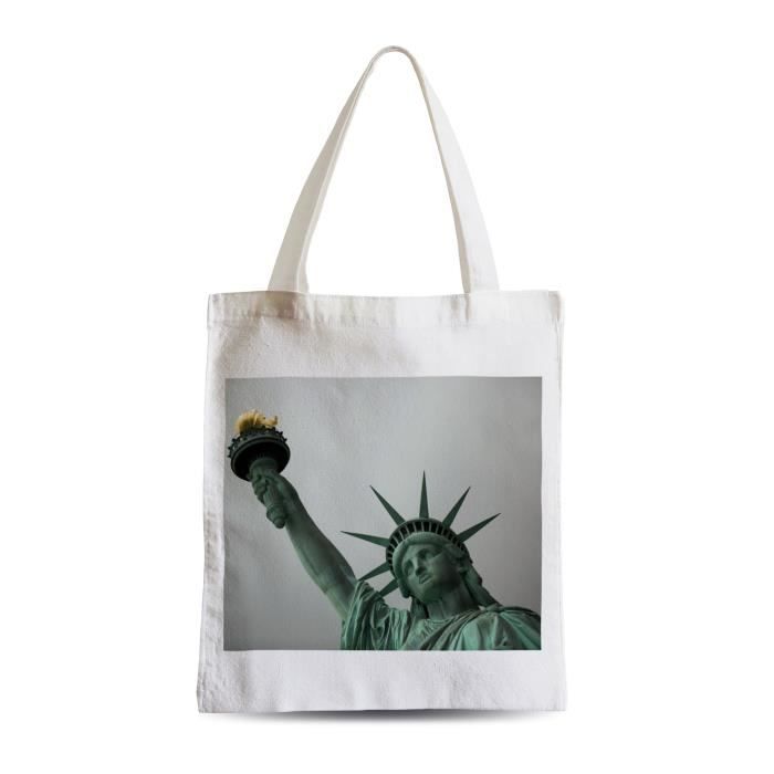 Big bag shopping beach student new york statue of liberty city usa