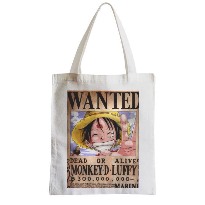 Large bag shopping beach student one piece monkey d luffy smoking fist manga price in Kuwait X