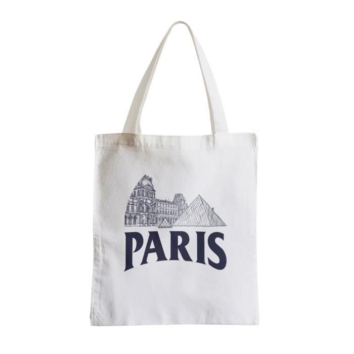 Large shopping bag beach student paris minimalist louvre france city