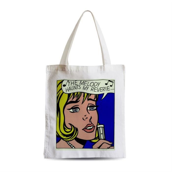 Large student beach shopping bag reverie / by roy lichtenstein / pop ...