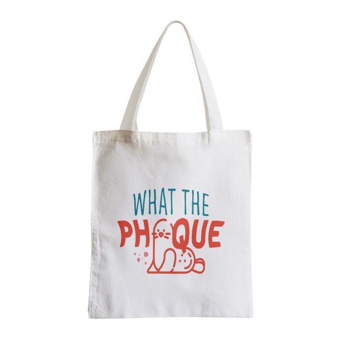 Large shopping bag beach student what the seal word game english humor