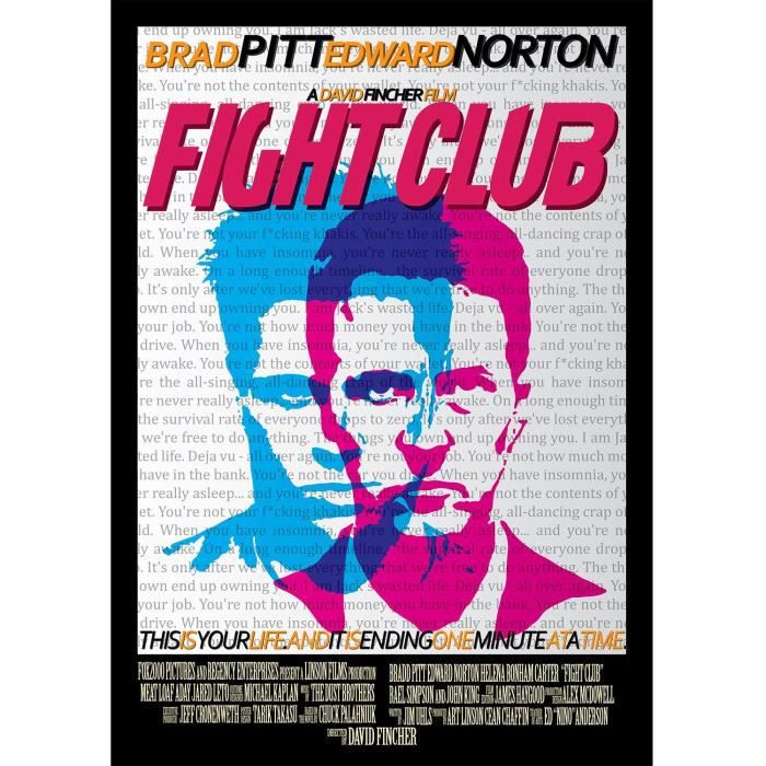 Poster poster fight club movie poster brad pitt edward norton(61x86cmb ...