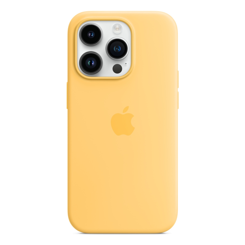 Apple iphone 14 pro silicone case w/magsafe sunglow price in Kuwait