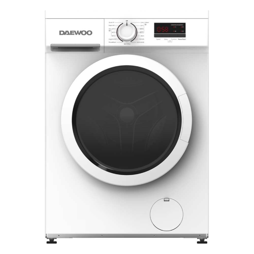 Daewoo washer front load 8kg 1400rpm (dwdmef1411) white price in Saudi