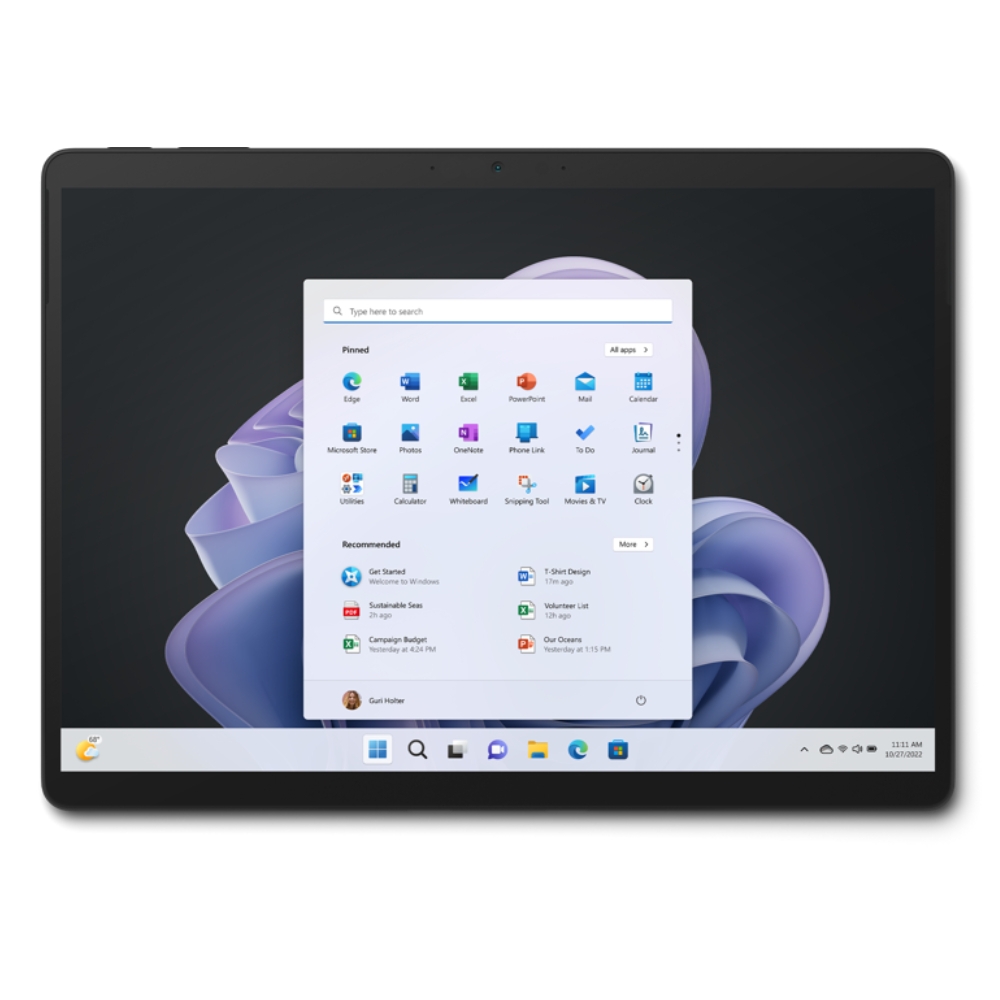 Microsoft surface pro 9 intel core i7 12th gen, 16gb ram, 256gb ssd, 13