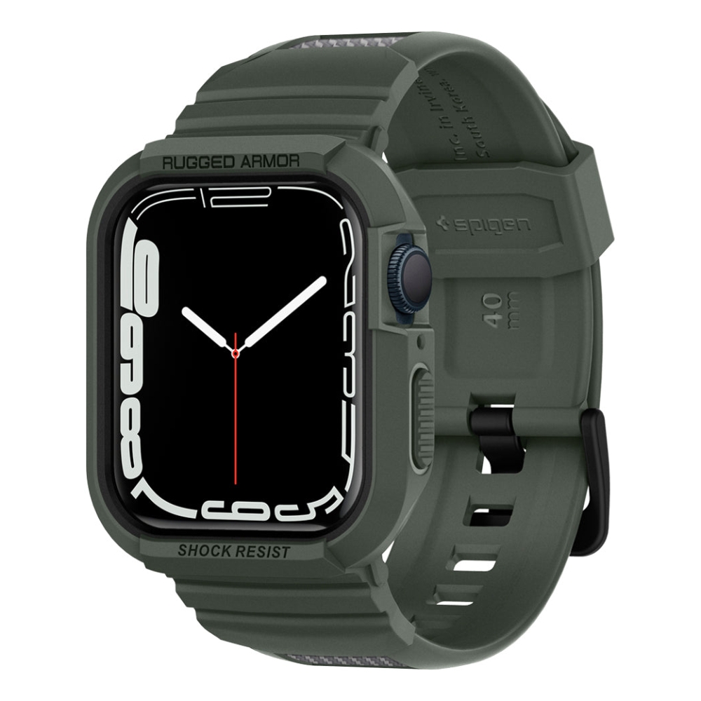 Spigen 40mm rugged case for apple watch 6 / se / 5 / 4 military green
