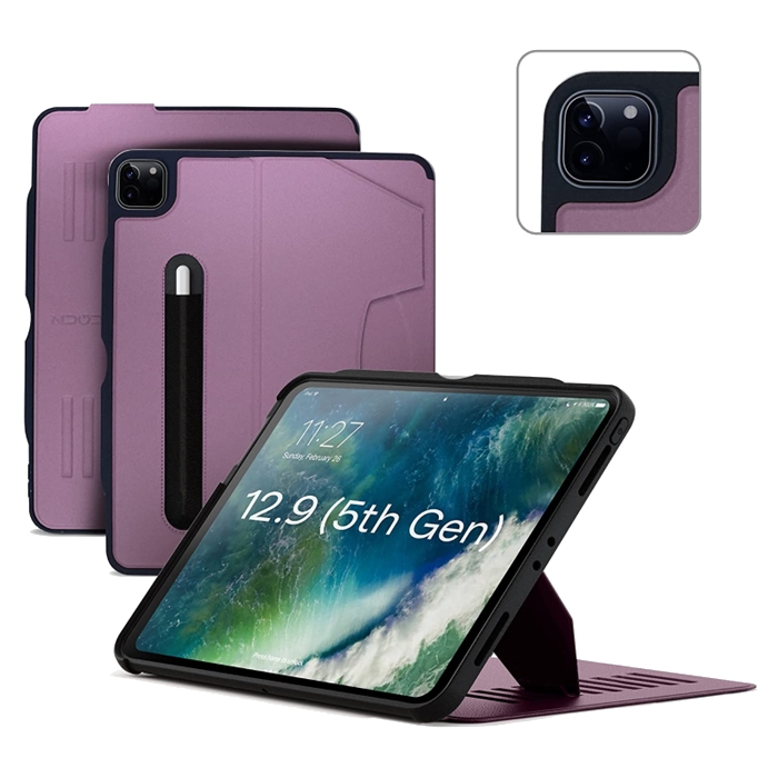 Zugu ipad pro 12. 9inch gen 5/4/3 case purple price in Kuwait X
