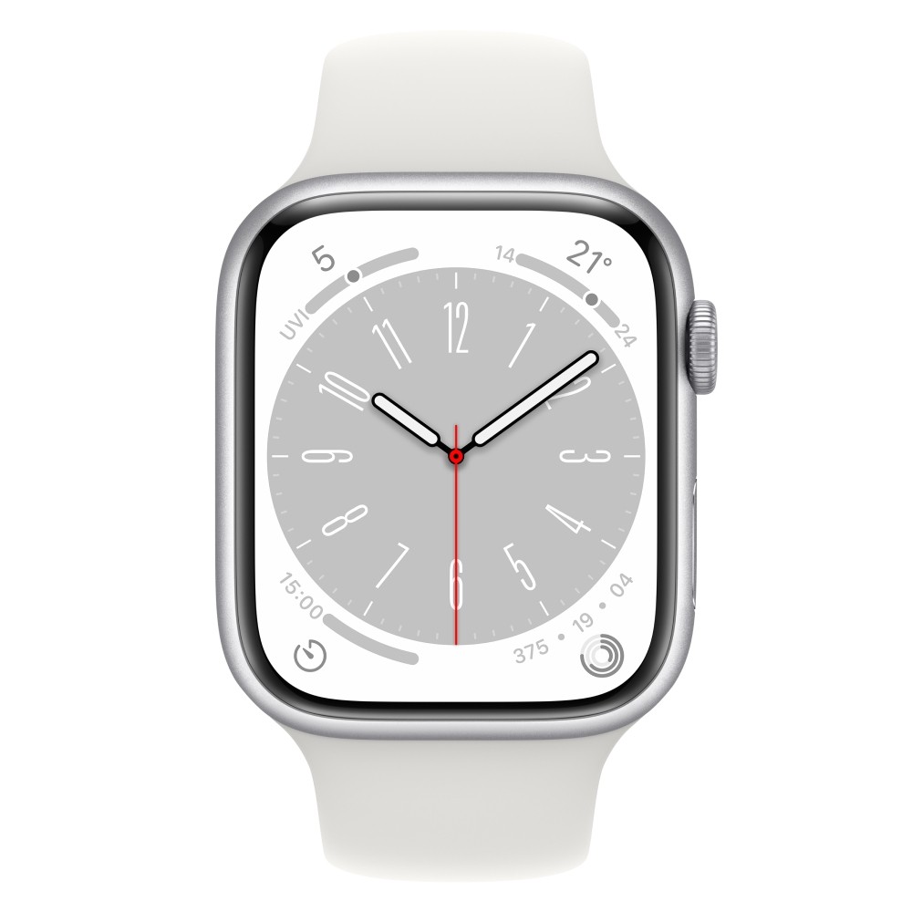 Pre Order Apple Watch S8 GPS 41mm Aluminum Case with White Sport Band