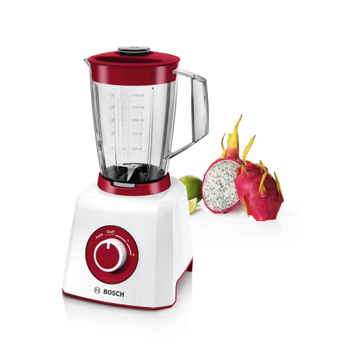 Bosch MMB12P4RGB Liquidiser & Blender White/Red Xcite Alghanim