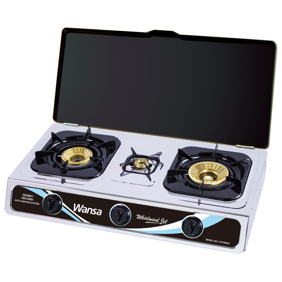 3 burner gas stove ss