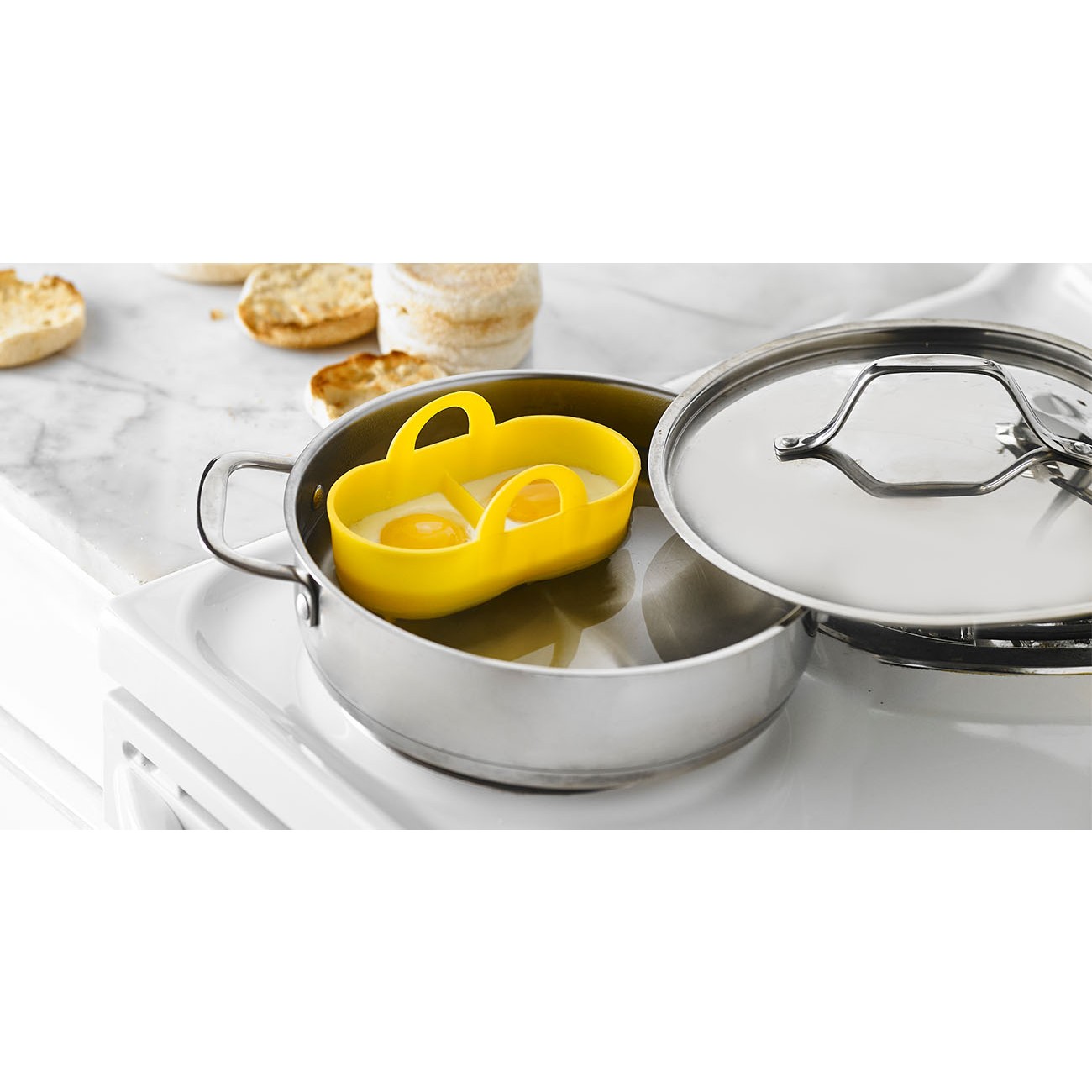 Trudeau double egg poacher with lid in Kuwait Buy Online