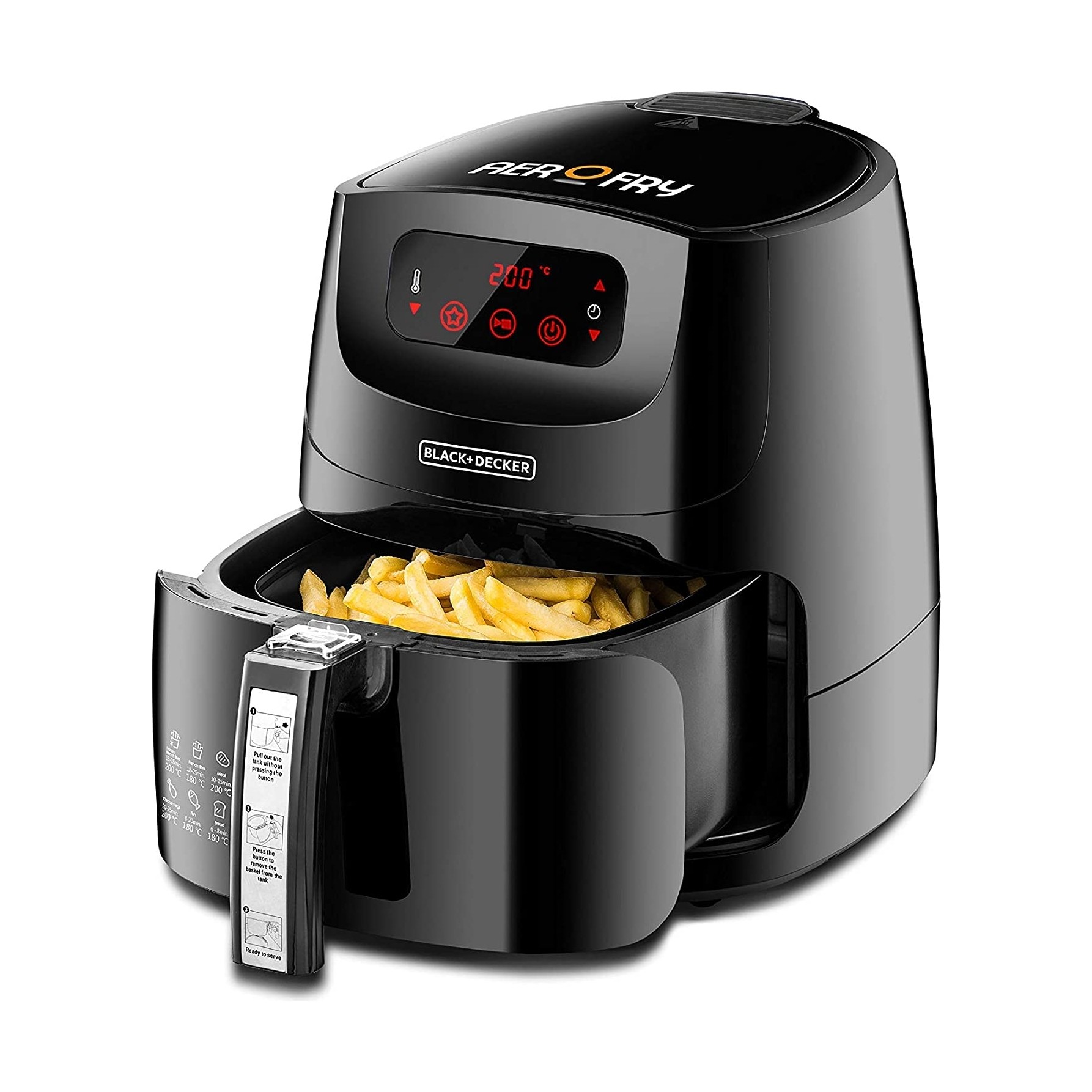 Black+Decker Aerofry 5L 1500W XL Air Fryer Xcite Kuwait