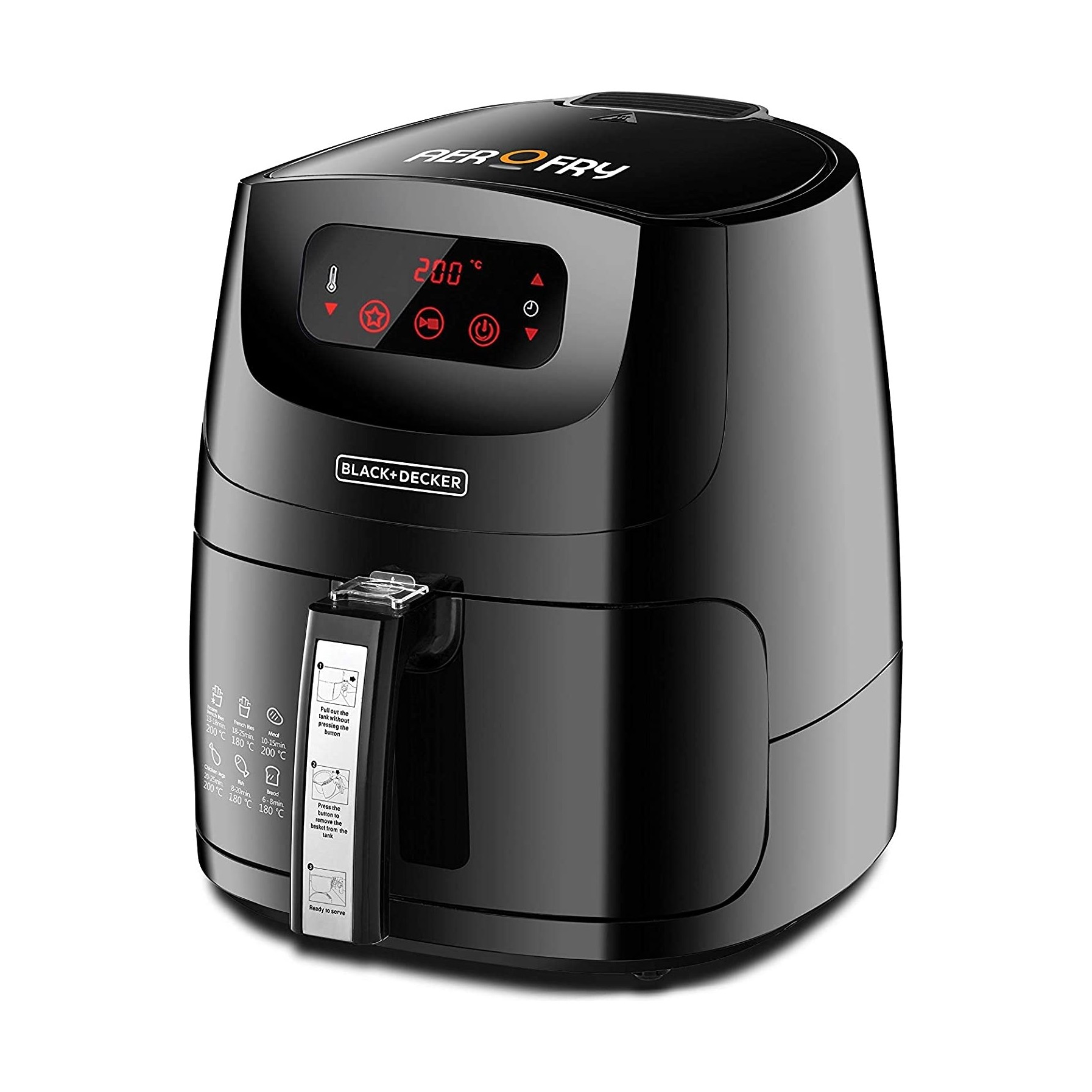 Black+Decker Aerofry 5L 1500W XL Air Fryer Xcite Kuwait