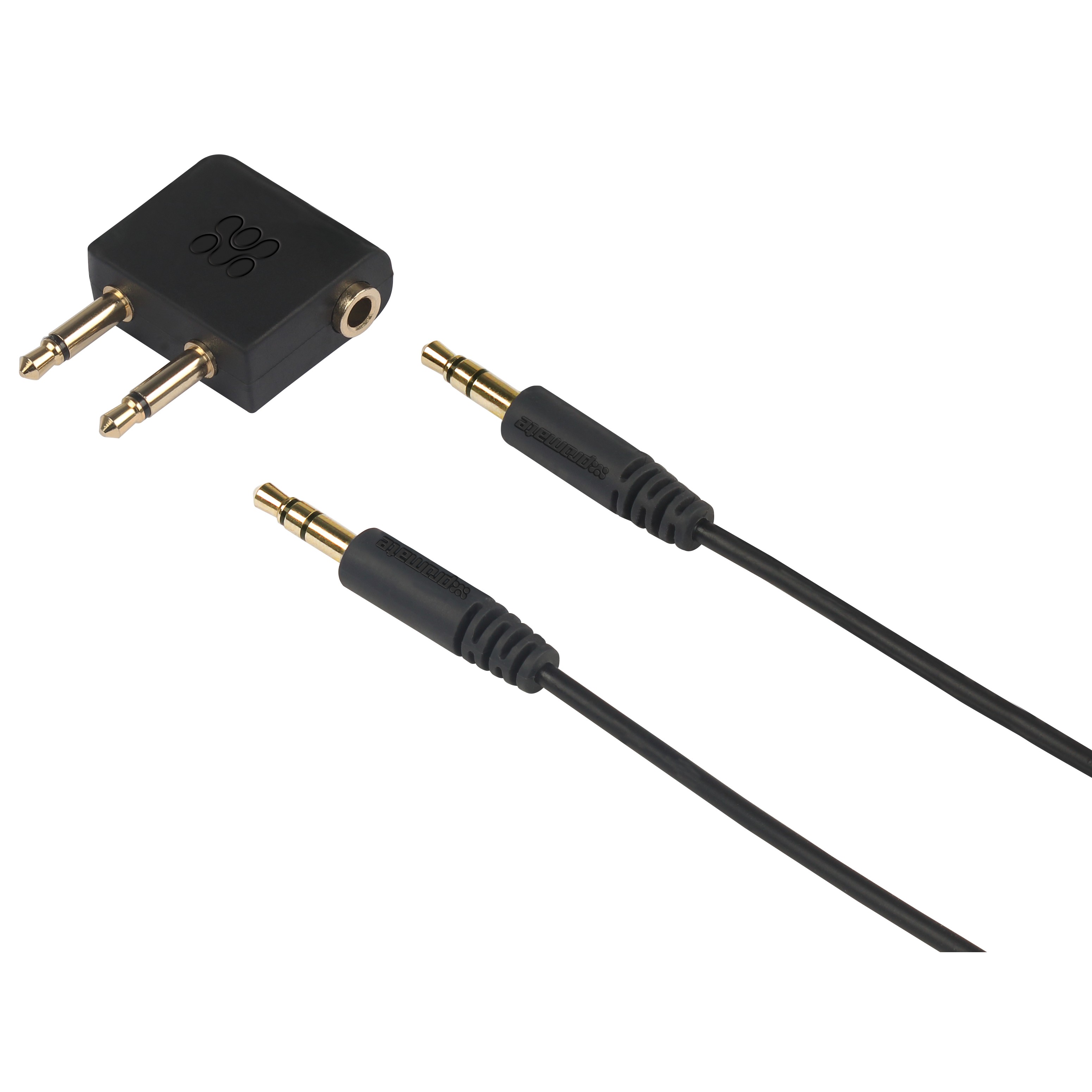 Premium Aircraft Headphone Adapter with 3.5mm Audio Cable Xcite