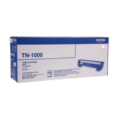 BROTHER Toner TN1000 for Laserjet Printing 1000 Page Yield - Black (Single Colour Pack)