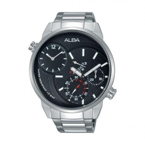 Alba A2A003X1 Gents Sport Analog Watch – Metal Strap – Silver