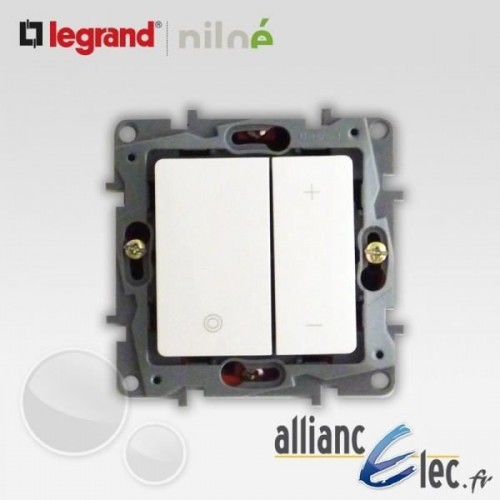 400W 2-wire dimmer switch for all lamps Legrand Niloe Pure White