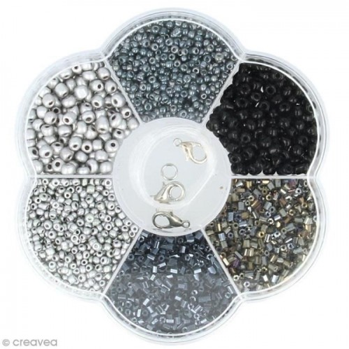 Assortment of Artemio plastic beads - Black - 130 g