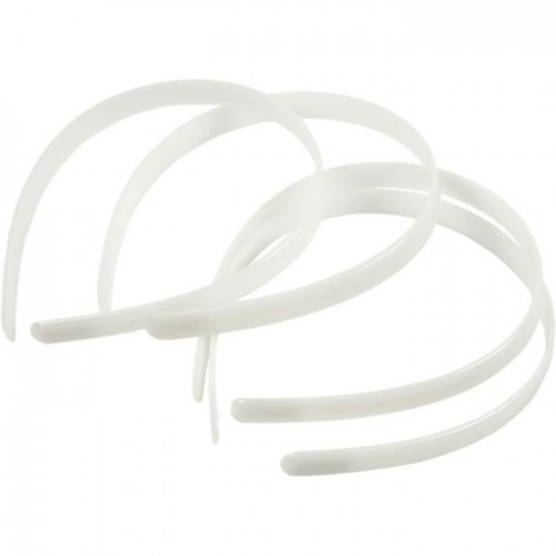 Plastic tiaras to decorate - White - 13 mm - 5 pcs
