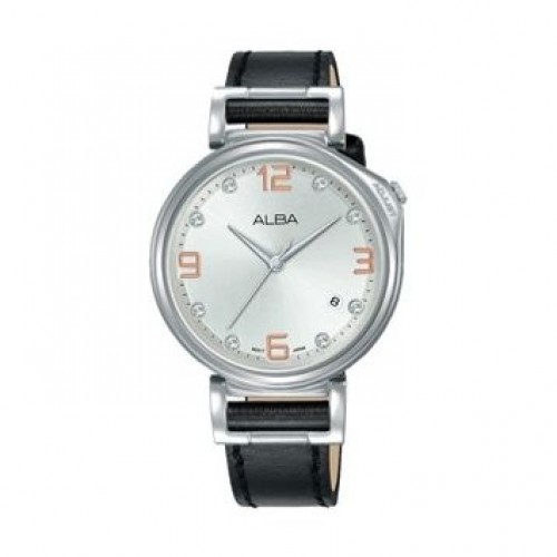 Alba Quartz 34mm Analog Gent's Leather Watch - AG8J23X1