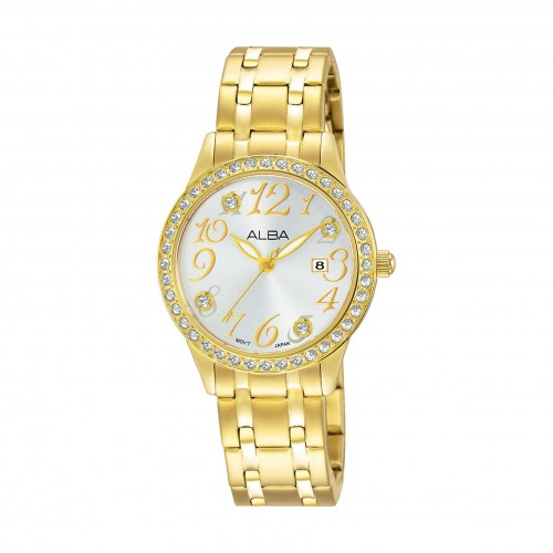 Alba Ladies Fashion Analog 29mm Metal Watch (AH7P26X1) - Gold
