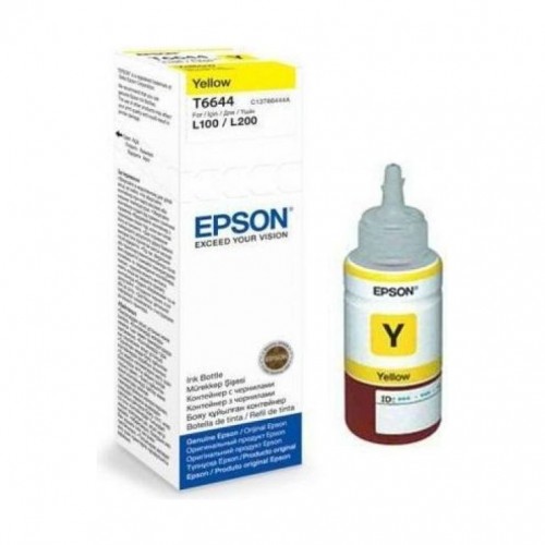 Epson T6644 Ink Bottle for InkJet Printing 6500 Page Yield - Yellow (70 ml)