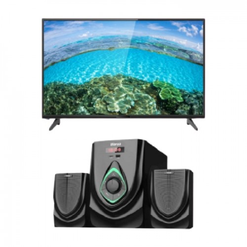 Wansa TV 32inch HD LED (WLE32J7762 ) + Wansa 2.1Ch 40W FM USB Mini Multimedia System (TK-521)  