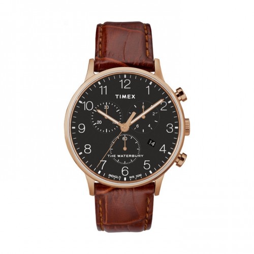 Timex Waterbury Classic 40mm Chronograph Gent's Leather Watch - TW2R71600