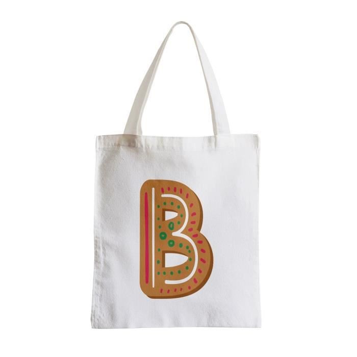 Large Shopping Bag Beach Student B Benjamin Beth Letter Alphabet First ...
