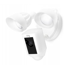 Ring Floodlight Camera Motion-Activated HD Security Cam Two-Way Talk and Siren Alarm - Black