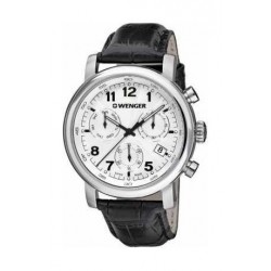 Wenger Urban Classic Chronograph Gents Leather Watch (01.1043.109) - Black