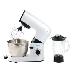 Wansa 1000W 4.5L Kitchen Machine With Blender Jar (LW-6833) – White 