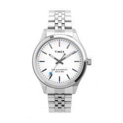 Timex 34mm Casual Ladies Analog Metal Watch (TW2U23400) - Silver