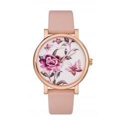 Timex 38mm Casual Ladies Analog Leather Watch (TW2U19300) - Pink