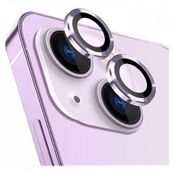 EQ Metal Ring Camera Lens Protector for iPhone 14, EQ-MTLLNS-IPH14-PR - Purple