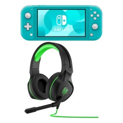 Nintendo Switch Lite Gaming Console - Turquoise + HP Pavilion 400 Gaming Headset - Black / Green