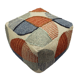 Collage Embropatch Pouf Rust 
