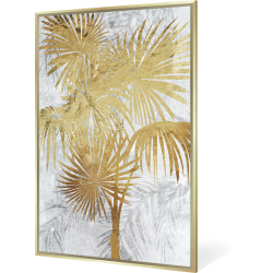 Palm Tree Framed Prints Gold 80 x 120 Cm