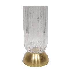 Ribbed Vase Gold 12Cm