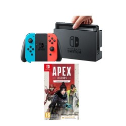 Nintendo Switch Console Neon Extended Battery +  Apex Legends Champion Edition - Nintendo Switch Game