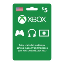 Xbox Live $5 Gift Card (US Store)