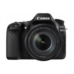 Canon EOS 80D 24.2MP WiFi DSLR Camera with 18-135mm Lens - Black