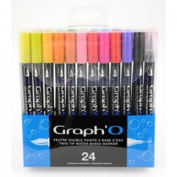 24 Graph'O Brush Pens by Graph'It