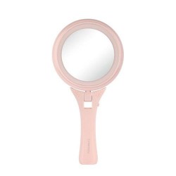 JYD Hand Held Makeup Mirror -Pink - 12.5cm x 25.8cm x 2cm - (5x) - HM002-D