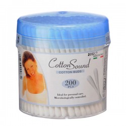 Cotton Sound Cotton Swabs  200pcs Round Pots