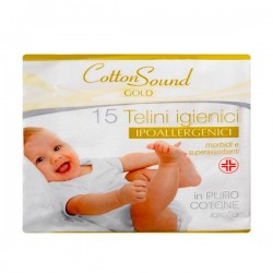 Cotton Sound Gold Rectangular Pads for Baby 60 Pcs