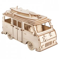 Wooden 3D Camper Kit 'Rayher' 30x13x17 cm
