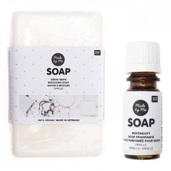 Opaque molding soap 100% vegan 250 g + Vanilla scented oil