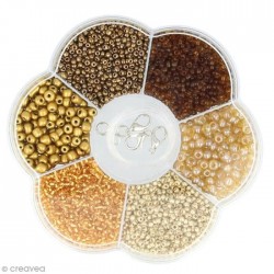 Assortment of Artemio plastic beads - Gold - 130 g